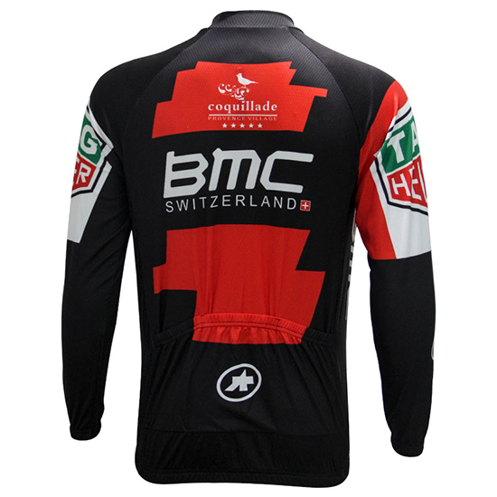 Maglia BMC Manica Lunga 2017 rosso e bianco